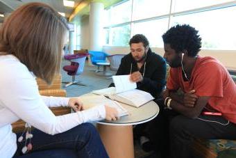 Students studying